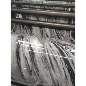 Black Glossy Marble PVC Film Wallpaper Sticker Contact Paper Self Adhesive Waterproof Moisture Proof for Furniture Cabinet Top