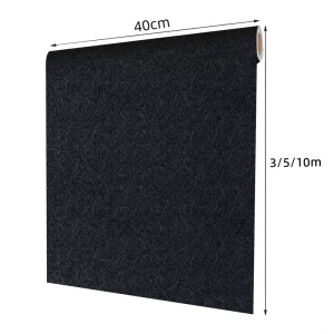 Black Silk Texture Self Adhesive Wallpaper Waterproof Moisture Resistant for Walls & Furniture Refurbishing