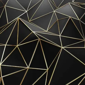 Black and Gold Wallpaper 3D Abstract Geometric Wall Mural for Bedroom Living Room TV Background Wall