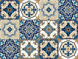 Bohemian Style 12 Pcs (6×6 In) Decorative Tile Stickers Peel And Stick Wallcovering