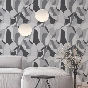 Bold Graphic Design PVC Vinyl Coated Wallpaper Rolls for Wall