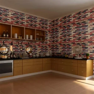 Brick Pattern Peel and Stick Wallpaper 3D Embossed Removable Self-Adhesive PVC MOQ 1 Roll
