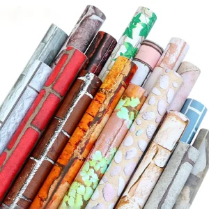 Brick Wallpaper Grey Brown 3D Brick Self-Adhesive Wallpaper Removable Contact Paper Brick Textured Decorative Wall Covering