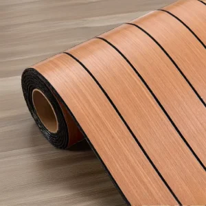 CHOOWIN 3D Peel & Stick Faux Wood Slat Wallpaper Thickened Waterproof Moisture Proof for Living Room TV Background Wall Decor