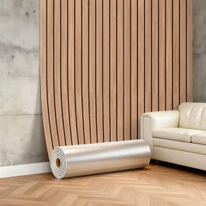 CHOOWIN Factory Decorative Extra Thick Room Refurbishment Oak Textured Wood Stripes Wallpaper