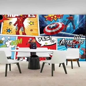 Cartoon Comic & Anime Style Interior Wall Decoration Custom Waterproof Wallpaper & Wall Covering for Bedroom