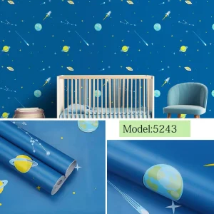 Cartoon Wallpaper Waterproof Anti-fouling Self-adhesive Wallpaper Children’s Bedroom Kindergarten Decoration Renovation