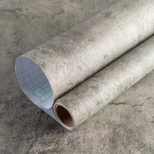 Cement Gray Contact Paper Concrete Peel and Stick Wallpaper Adhesive Waterproof Vinyl Paper Film for Kitchen Cabinets