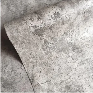 Cement Gray Self-Adhesive Wallpaper Rolls Concrete Wall Stickers 3D Wall Panels Wall Interior for Bedroom