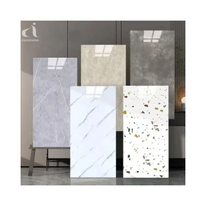 China Factory Wallpaper PVC Marble Sheet Effect PVC Tile Adhesive Wall Sticker
