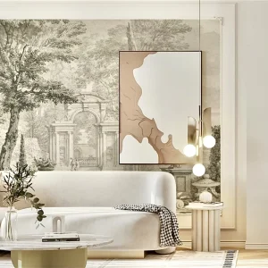 China Supplier Manufacturer Inkjet Custom Print Embossed Non-woven Wallpaper For Living Room Wall