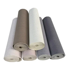 China Wallcovering Factory 3D Texture Wall Paper Eco Friendly Wallpaper Roll Non Woven Wallpaper Modern 53cm Suede Wallpaper