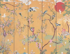 Chinese Modern Waterproof 3D 18D Fabric Wall Decor for TV Background Bedroom Hotel Living Room Peel Stick Wallpapers