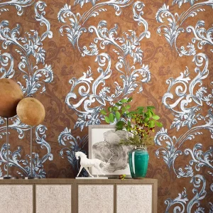 Chinese Supplier PVC Wallpaper Home Wallpaper Rolls Eco Friendly Floral Wallpaper for Living Room Bedroom