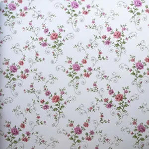 Classic Flowers Design Vinyl Wall Papers Home Decor Wallpaper