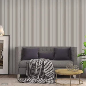 Classic Stripes Design PVC Wallpaper Waterproof Wall Paper