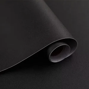 Classical Luxury Matte Black PVC Material Wallpaper Self-adhesive Wall Sticker for Wall & Furniture Decoration