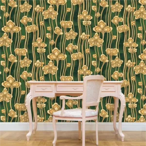 Classical Style Floral 3D Mural PVC Vinyl Wall Paper Rolls