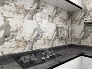Color coated Film PVC Vinyl Peel and Stick Wall Paper Modern Marble Design Self Adhesive Wallpaper for Kitchen Cabinet Decor