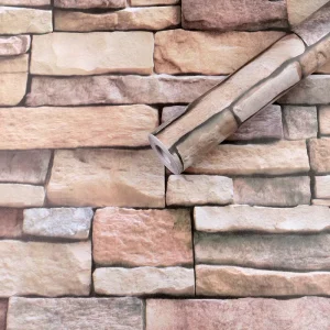 Colorful Brick Pattern Sticker Mural Wall Papers Textured Home Decor 3D PVC Self adhesive Wallpaper