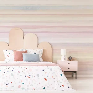 Colorful Stripes Design Wall Mural Wallpaper for Kids Room Boy n Girl