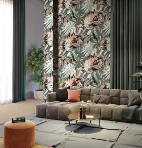 Colorful Tropical Plant Design 3D Wallpaper Home Decoration