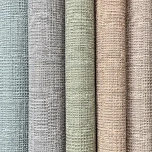 Commercial Building Interior Decoration Textured Wallpaper Project PVC Vinyl Wallcovering Project Vinyl Wallpaper