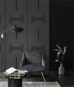 Contemporary Abstract Geometric Wall Mural Textured Embossed Wallpaper Waterproof Washable for Living Room Bedroom Hotel