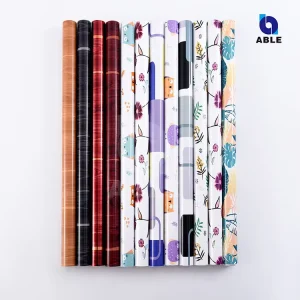 Contemporary Design Self Adhesive PP Wallcovering Film Printed Designs for Apartment Hospital Supermarket Decoration Heat