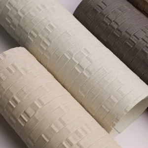 Contract 3D Textured Fireproof Anti Mold 54 Inch Hotel Project Wallpaper PVC Wallcovering Fabric Backed Vinyl