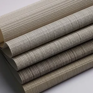 Contract ASTM E84 Class a Fireproof Woven Denim Texture 54 Inch Hotel Project Wallpaper PVC Wallcovering Fabric Backed Vinyl