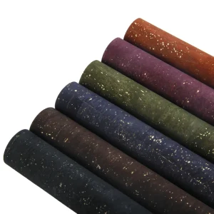 Cork Fabric Leather Portugal Sourced Vegan Customizable W/T/C Backing (Replaceable) for Decoration