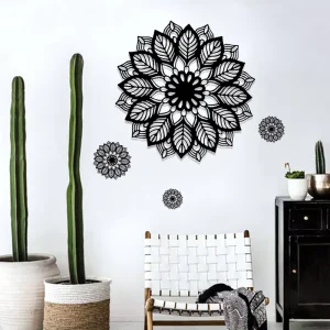 Creative Black Flowers Wall Sticker Living Room Bedroom Decorative Wallpaper PVC Self Adhesive Removeable Mural For Wall Decal
