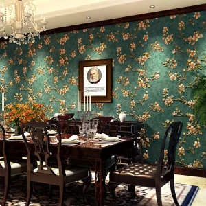 Cross Border Thickened 3D Self adhesive Non woven Wallpaper for Bedroom Warm Living Room Background American Style Wallpaper