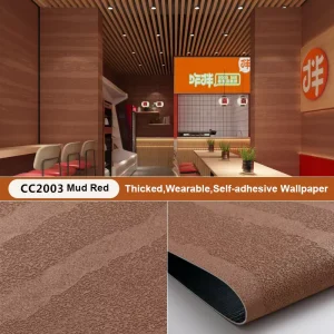 Custom 2.5mm Wallpaper Beige Flow Pattern 3D Embossed Texture Wall Sticker