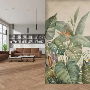 Custom 3D Botanical Tropical Luxury Wallpaper Home Decoration Living Room Papier Peint Mural