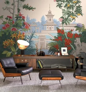 Custom 3D Design Relief Printed Waterproof Wallpaper Modern Hand Painted Wall Mural for Bedroom