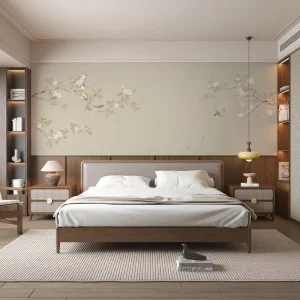 Custom 3D Embossed Floral Bird Wall Mural Wallpaper for Bedroom & Living Room Waterproof Eco Friendly Easy DIY Installation