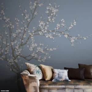 Custom 3D Embossed Floral & Birds Wallpaper Mural Hand Painted Texture for Home Decor Luxury Wall Paper