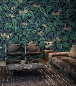 Custom 3D Peel and Stick Wall Mural Nature Landscape Wallpaper Wallcovering Hand Painted Plant Green Leaf Floral Wallpaper Mural