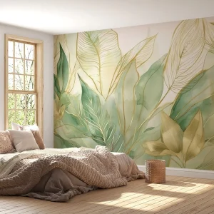 Custom 3D Wallpaper Modern Nature Plant Art Botanical Leaf Wall Mural Wallpaper Home Decor