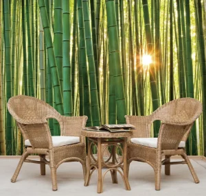 Custom 3d Printed Photo Wallpaper Nature Landscape Bamboo Forest Wall Mural Paper Jungle Bamboo Design Wallpaper Sticker Mural