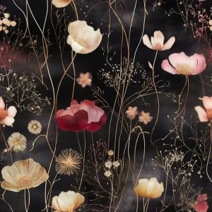 Custom Abstract Floral Wallpaper for Hotel Living Room Bedroom and Corridor Walls