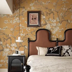 Custom Any Size European-style Floral Wallpaper Mural for Home Office Decoration