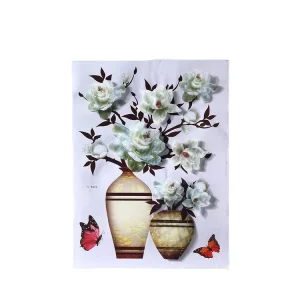 Custom Colored 3D Romantic Floral Wallpaper Large Size Wall Sticker Single Use PVC Material Waterproof Art Deco Design