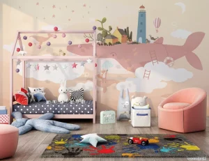 Custom Creative Children Wallpaper Rolls Kids Living Room Wall Mural Bear Dinosaurs Animals Removable Wallpaper for Home Decor