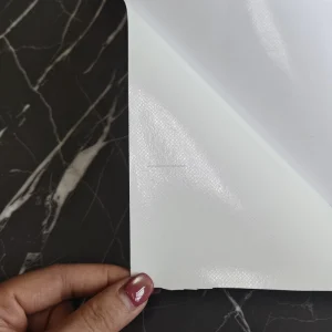 Custom Embossed Marble Look PVC Film Adhesive Peel and Stick Contemporary Decorative Wallpaper for Kitchen Living Room