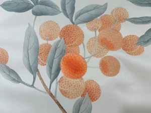 Custom Embroidered Waterproof 3D Floral and Fruit Wall Mural for Bedroom Living Room & Mall Decor