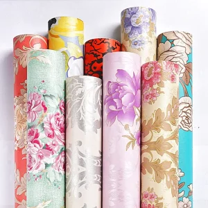 Custom European Bedroom Luxury Flower Wallpaper Home Self Adhesive Wallpapers