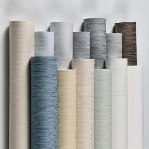 Custom European Design Textured PVC Wallcovering Home Waterproof Wall Decorative Vinyl Wallpaper for Hotel Living Room
